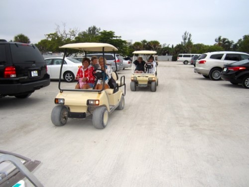 Golf carting around Palm Island - Slide 5