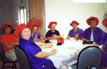 Red Hat Society 02-20-2003 - Photo by Linda King -
 Slide 3
