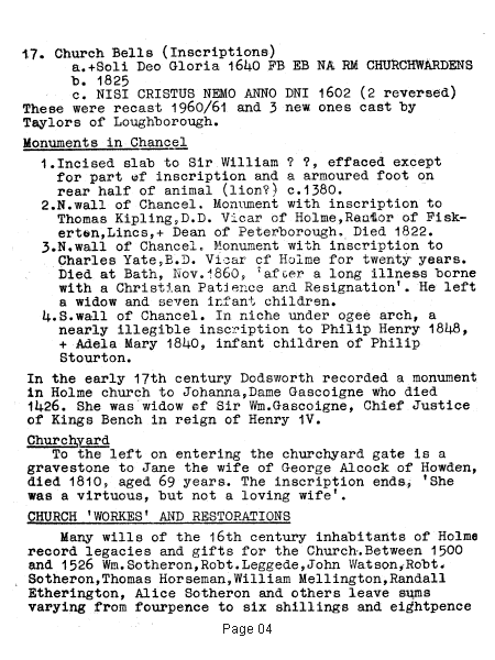 History of the Church at Holme-On-Spalding-Moor - Slide 4