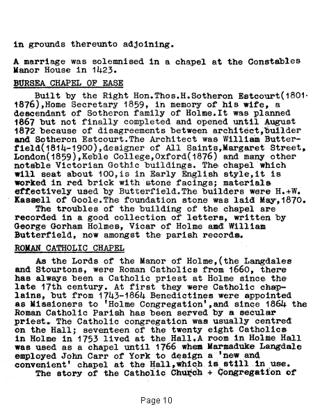 History of the Church at Holme-On-Spalding-Moor - Slide 10