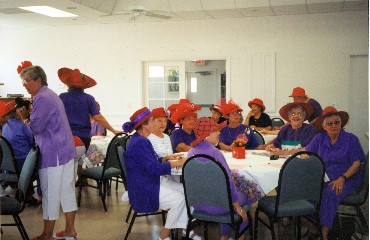 Red Hat Society 02-20-2003 - Photo by Linda King -
 Slide 6